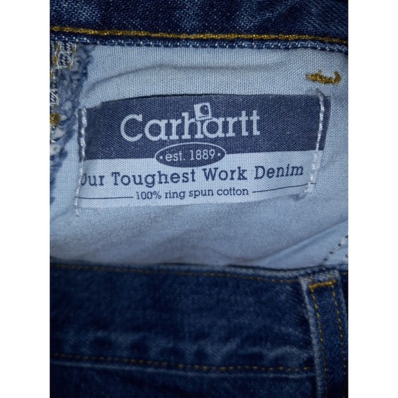 Carhartt Work Fit Dungaree Jeans Tag Size 40X30 (Measures 38X30) B137DST  NEW - Picture 11 of 11